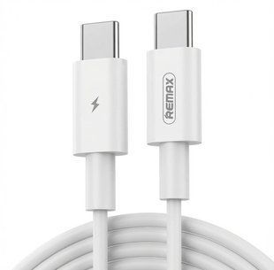 Кабель Remax USB-C &mdash; USB-C 100W PD, 5A, білий 16 фото